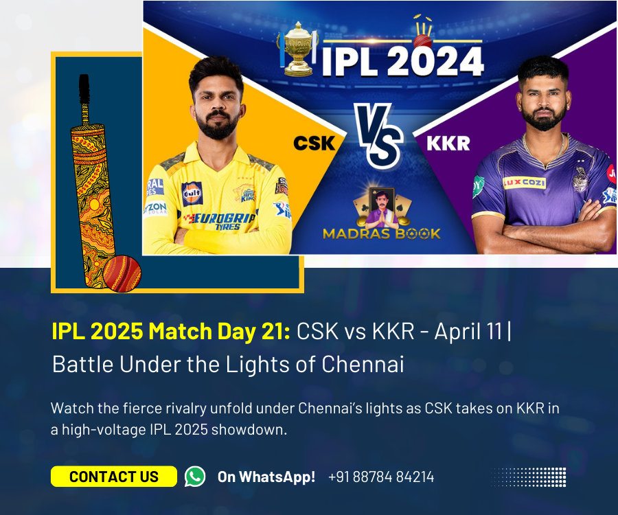 IPL 2025 Match Day 21 CSK vs KKR April 11 Battle Under the Lights of Chennai 900x750 PX