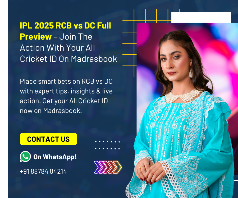 IPL 2025 RCB vs DC Full Preview – Join The Action With Your All Cricket ID On Madrasbook 900x750 PX